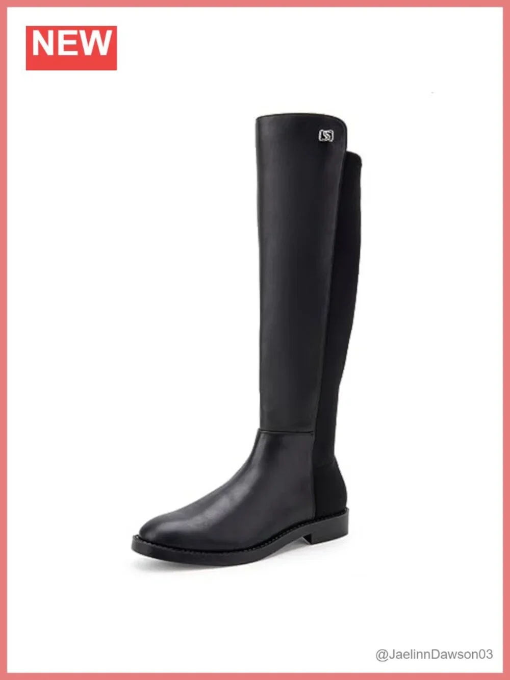 Knee-High Faux Leather Boots with Removable Footbed